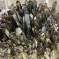 Spectacular Smoky Quartz Cluster on Custom Wooden Stand