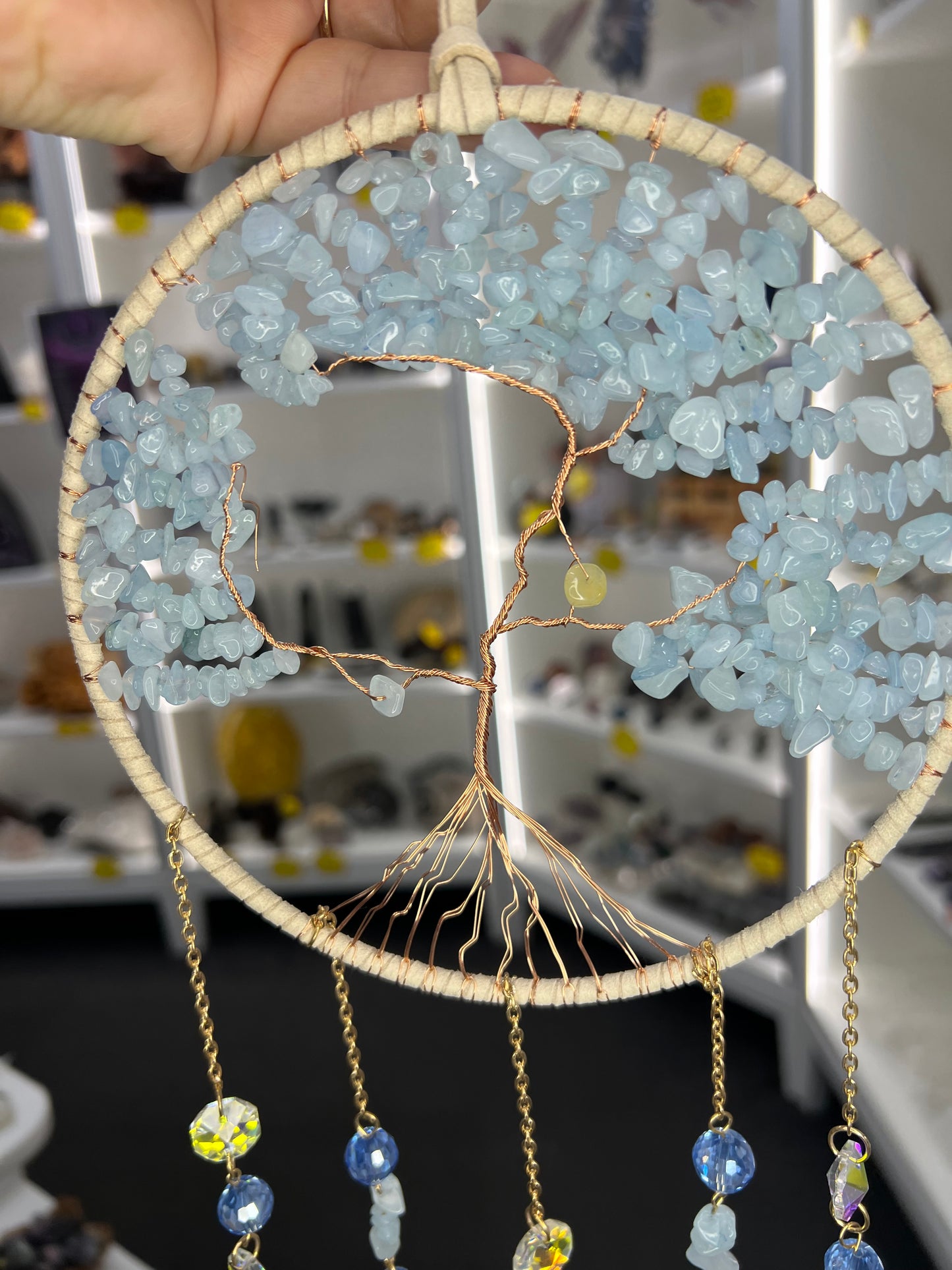 Aquamarine Tree of Life Suncatcher