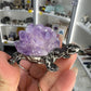 Amethyst Cluster on Grey Turtle