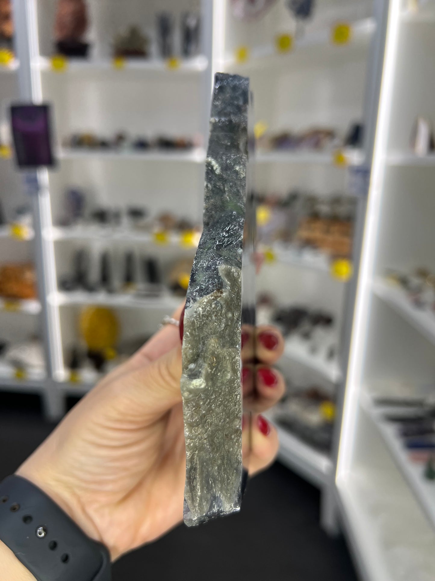 Black Fluorite Slab (UV Reactive)