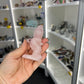Rose Quartz Mermaid on Dolphin