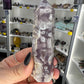 Black Flower Agate Tower