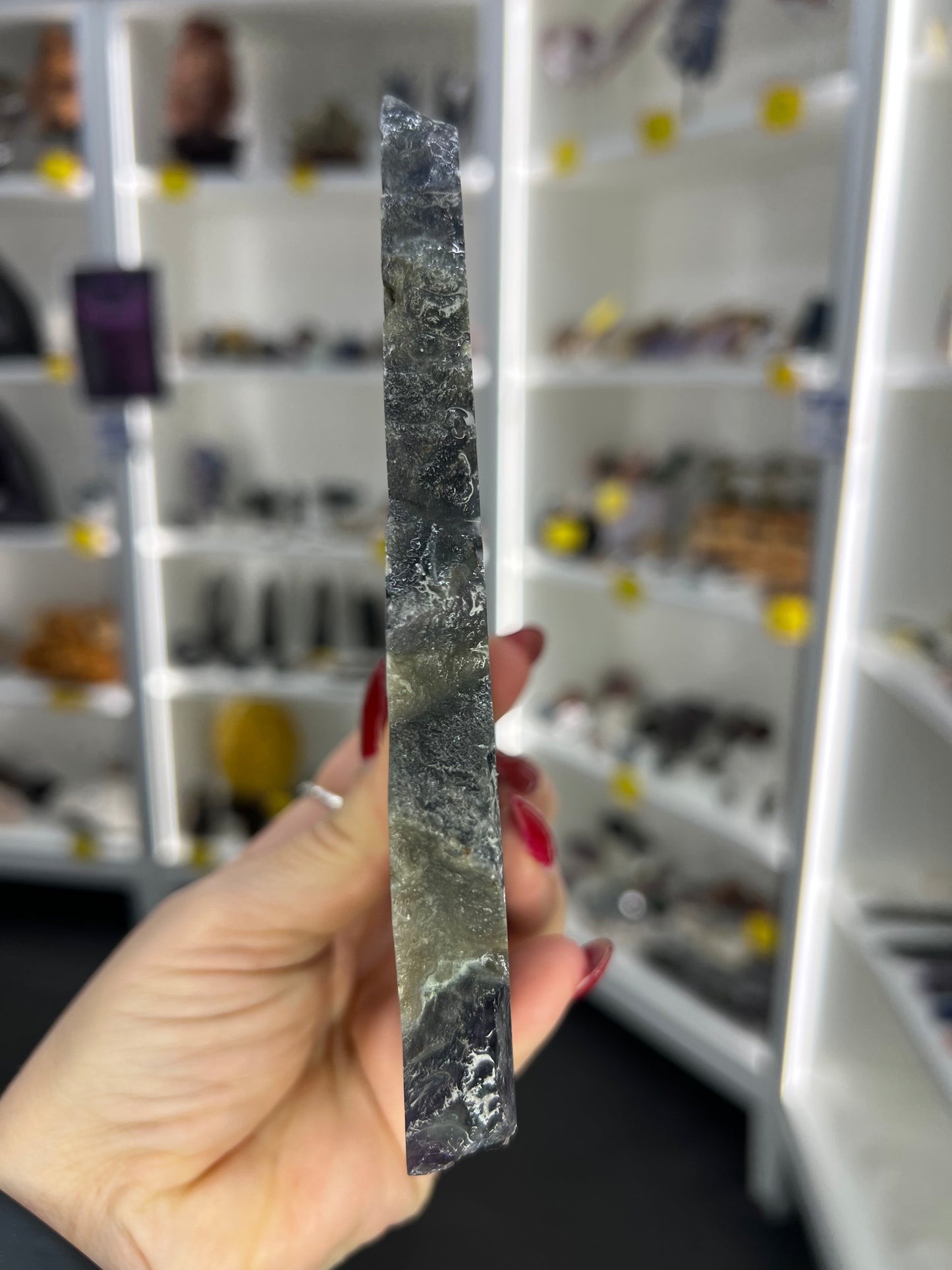 Black Fluorite Slab (UV Reactive)