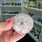 Amethyst x Flower Agate Sphere on Stand