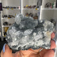 Apophyllite on Blue Chalcedony