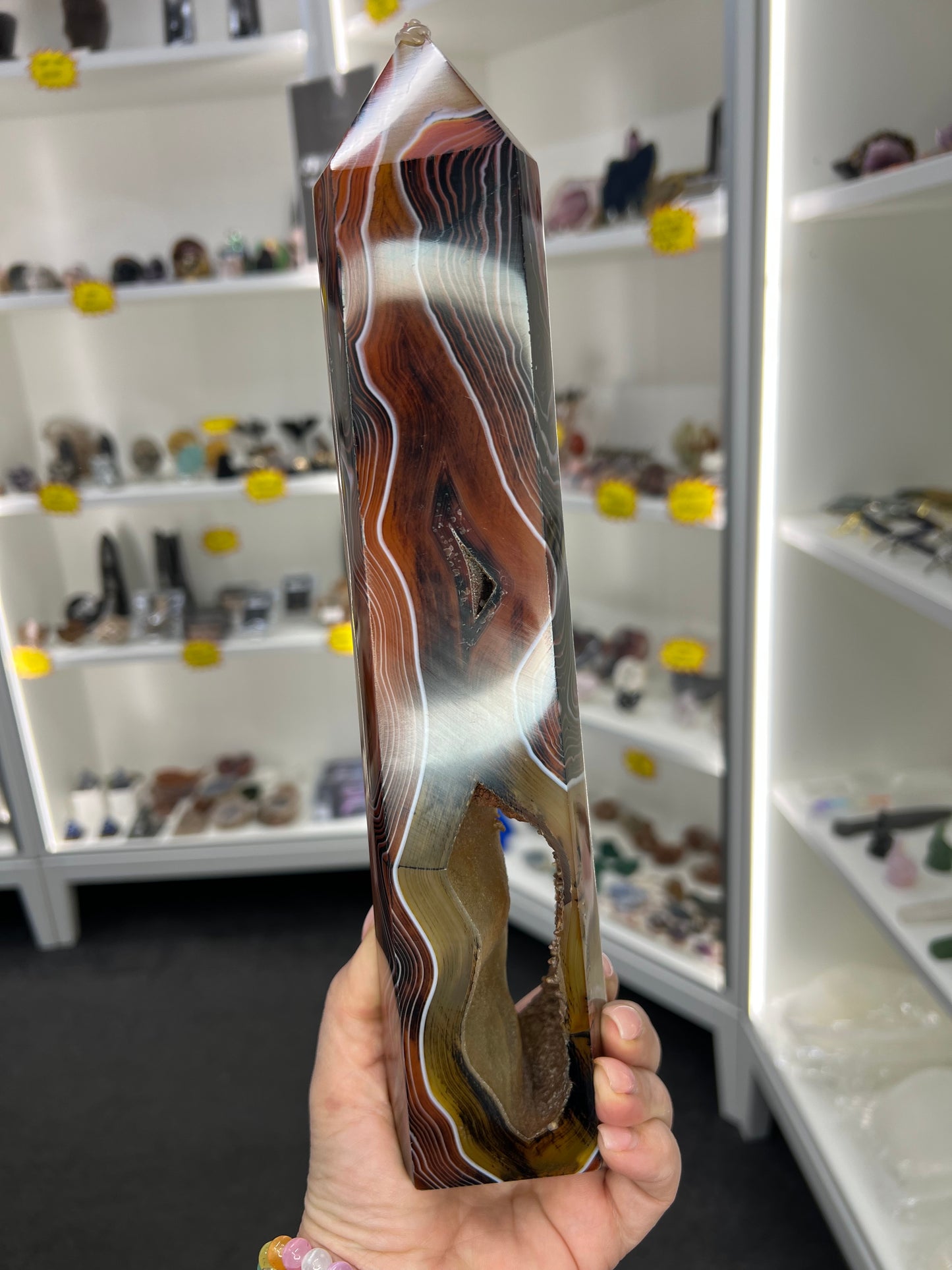 Huge Sardonyx Druzy Tower