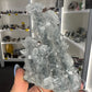 Apophyllite on Blue Chalcedony