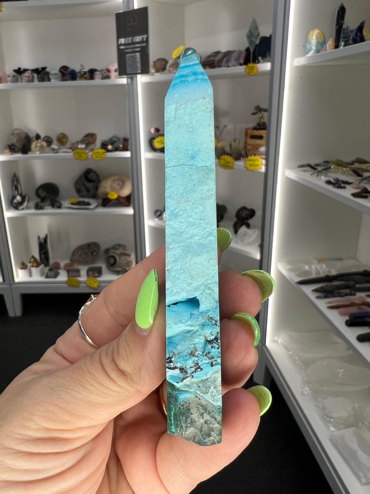 Chrysocolla x Malachite Tower