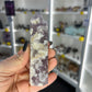 Black Flower Agate Tower