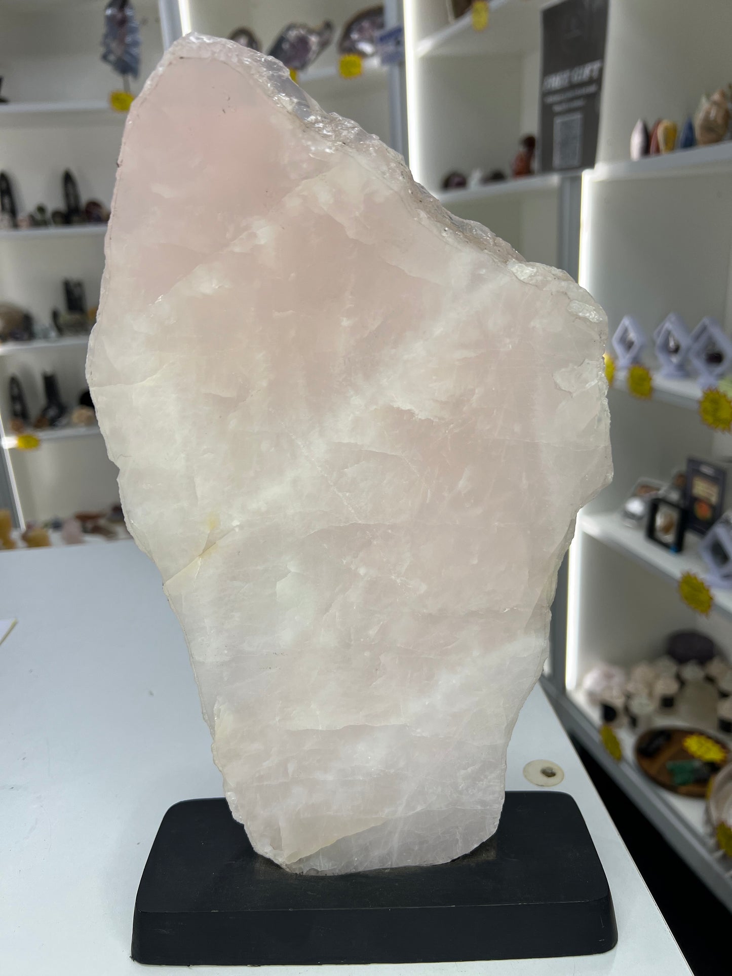 Rose Quartz Slab on Base