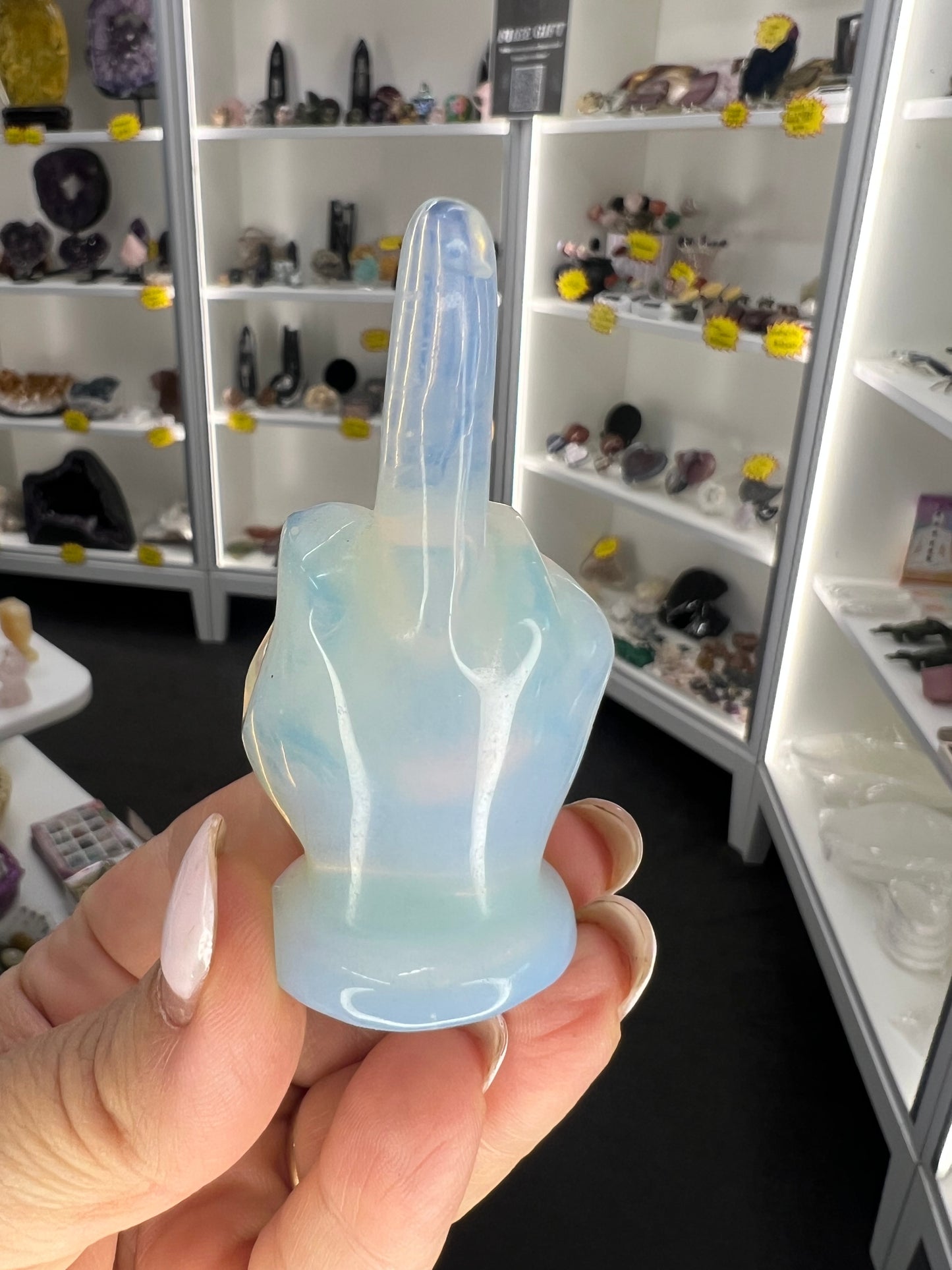 Opalite Middle Finger