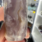 Black Flower Agate Tower