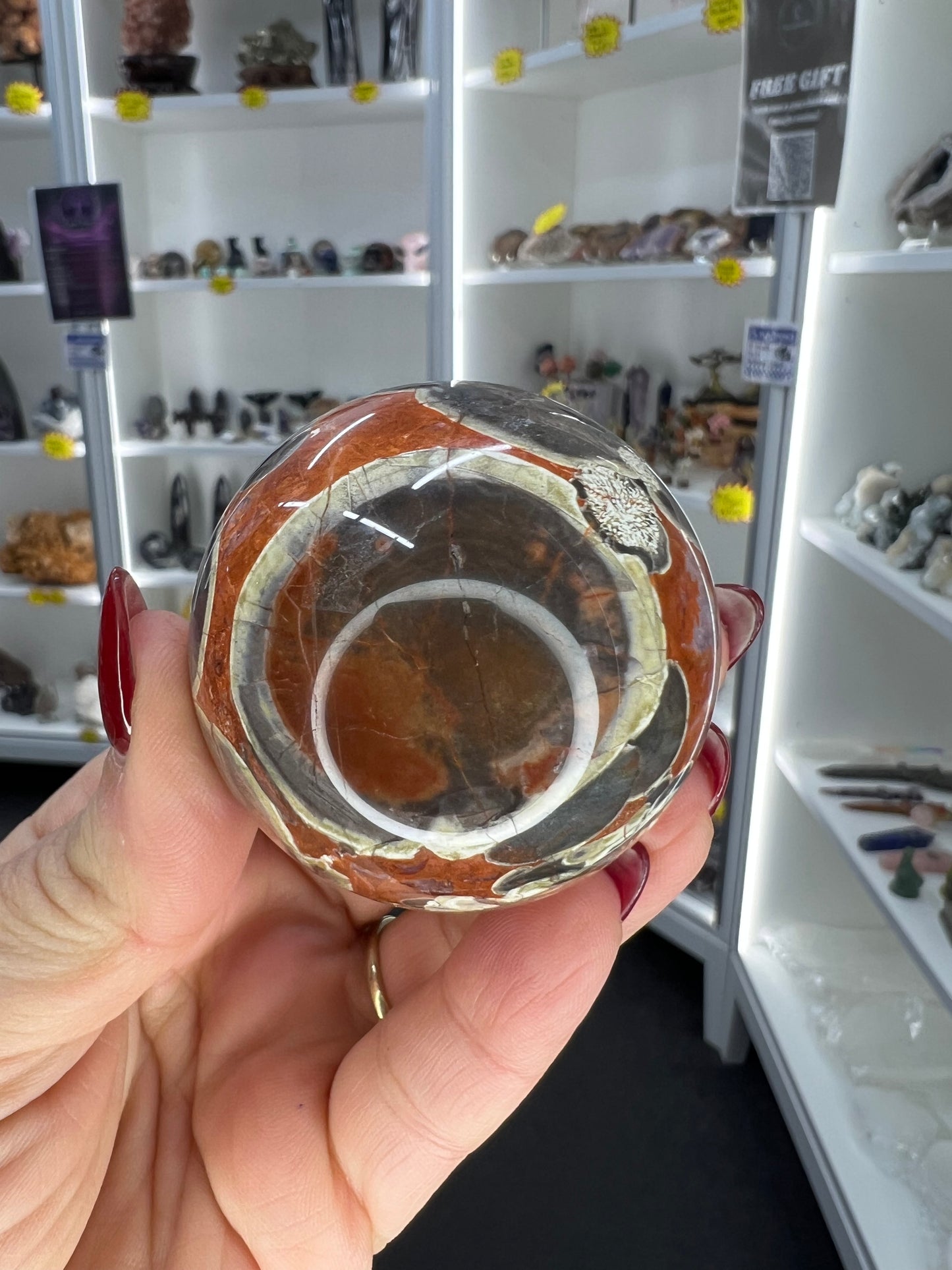 Money Agate Sphere with Stand