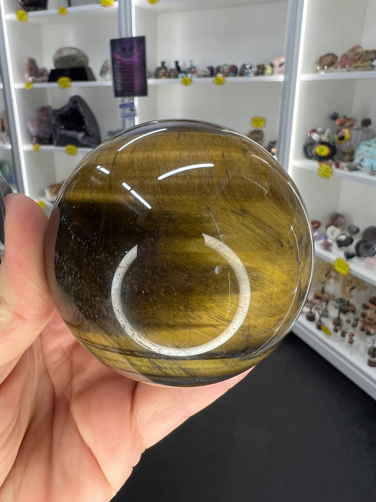 Tigers Eye Sphere on Stand