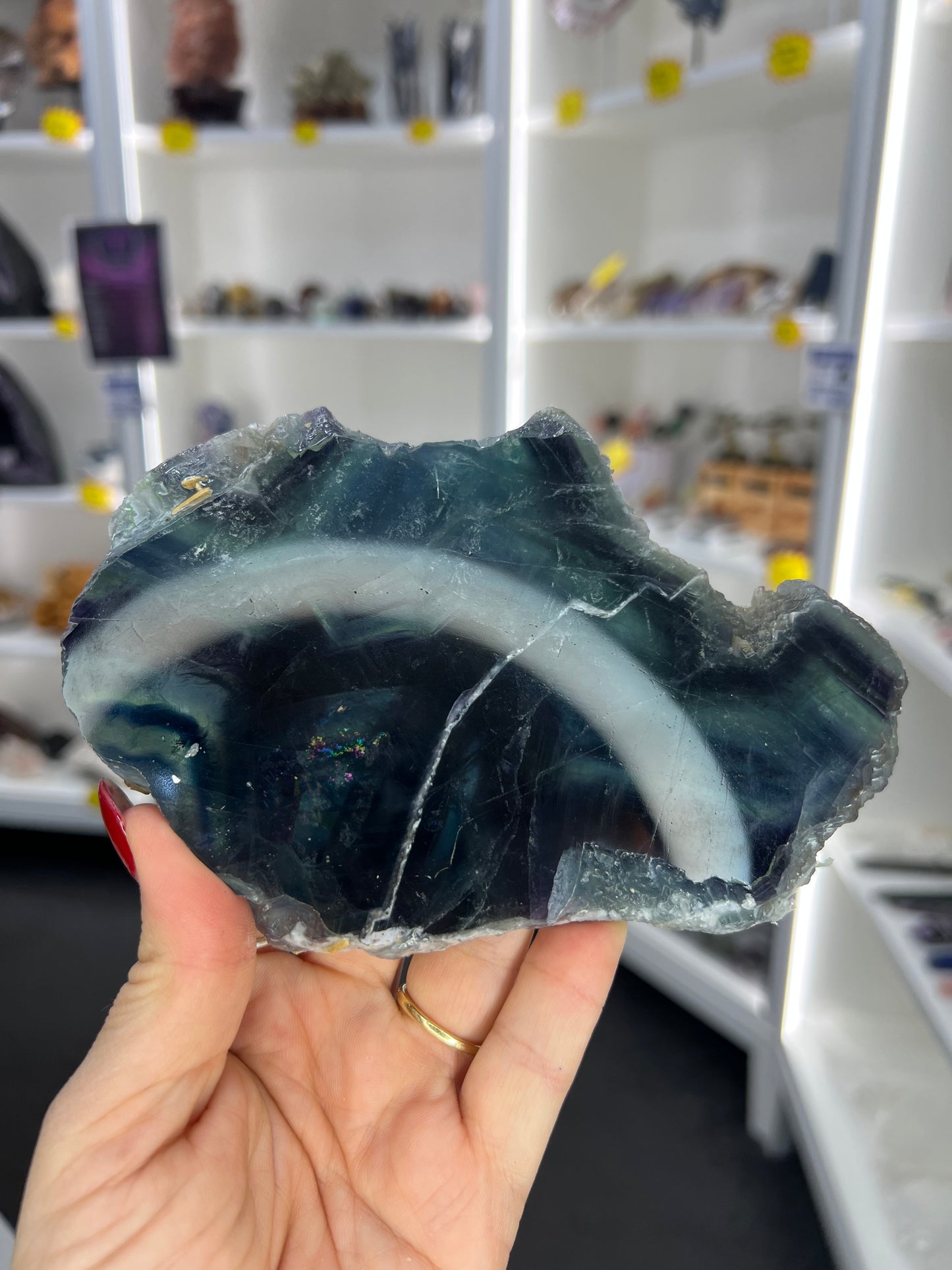 Black Fluorite Slab (UV Reactive)