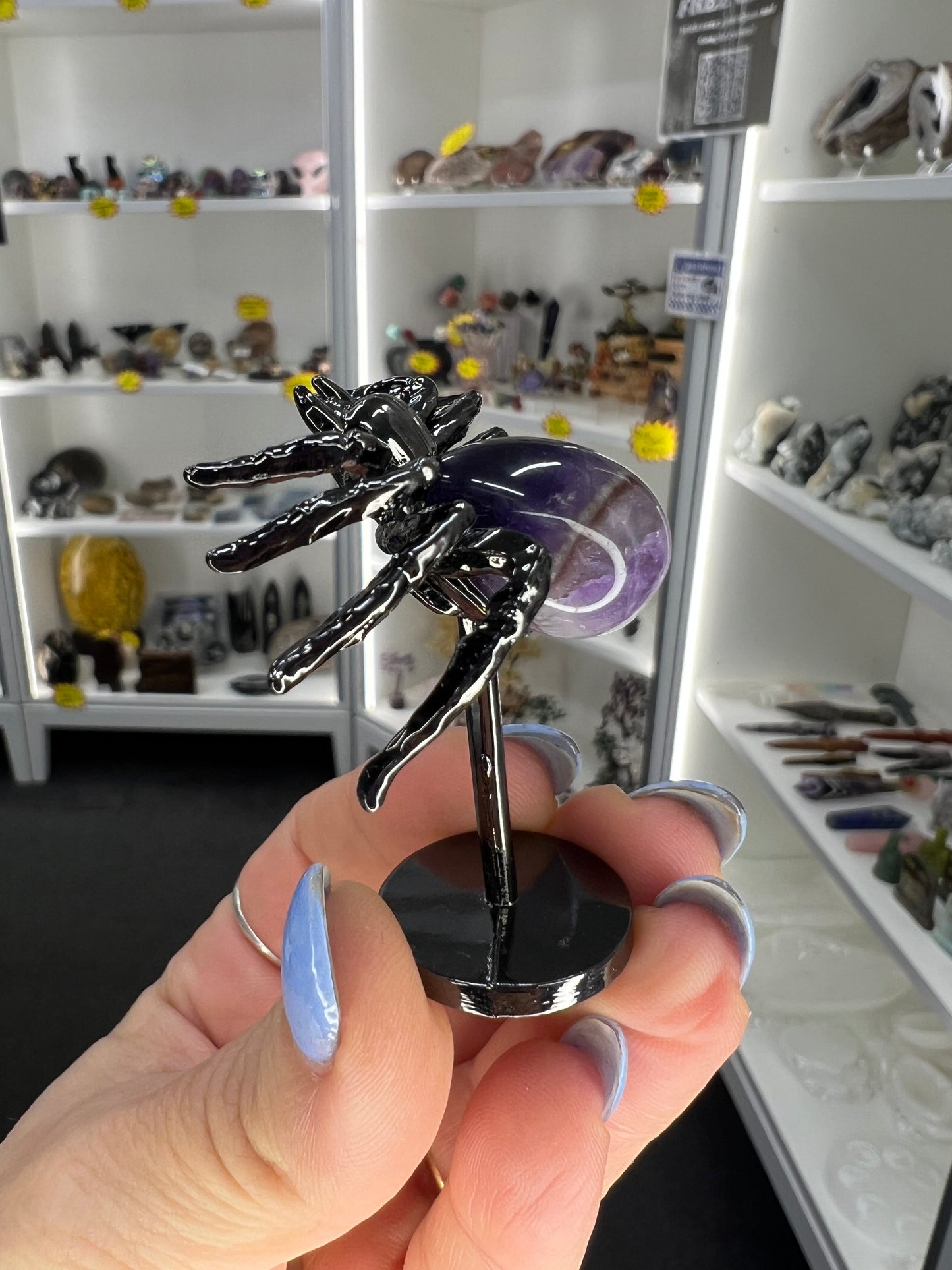 Amethyst Spider on Stand