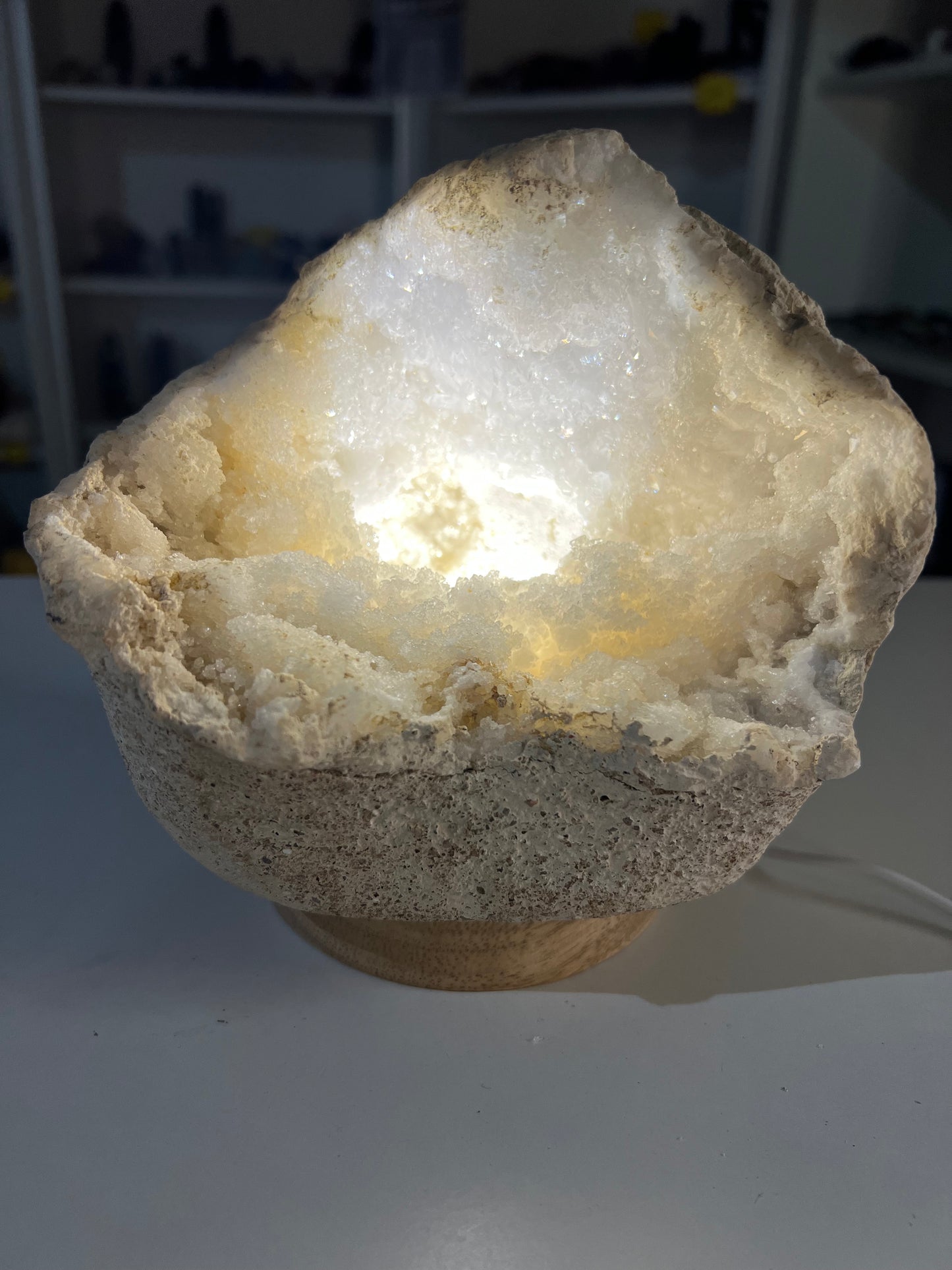 Quartz Geode Lamp