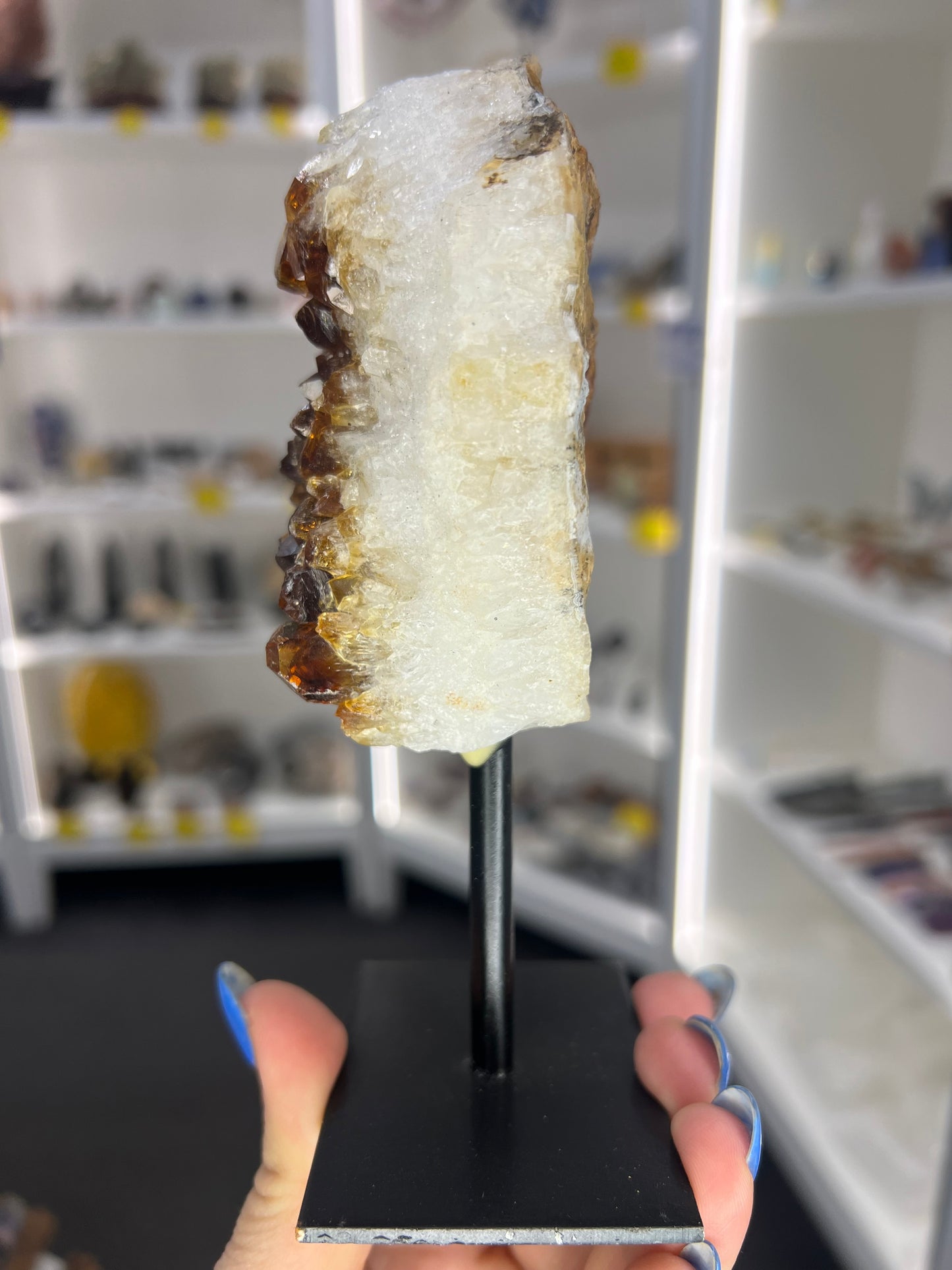 Citrine Cluster Specimen on Stand