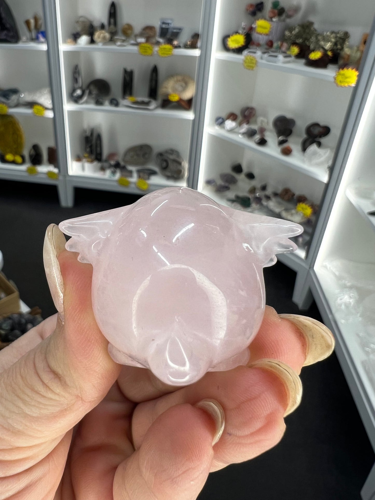 Rose Quartz Character Carving