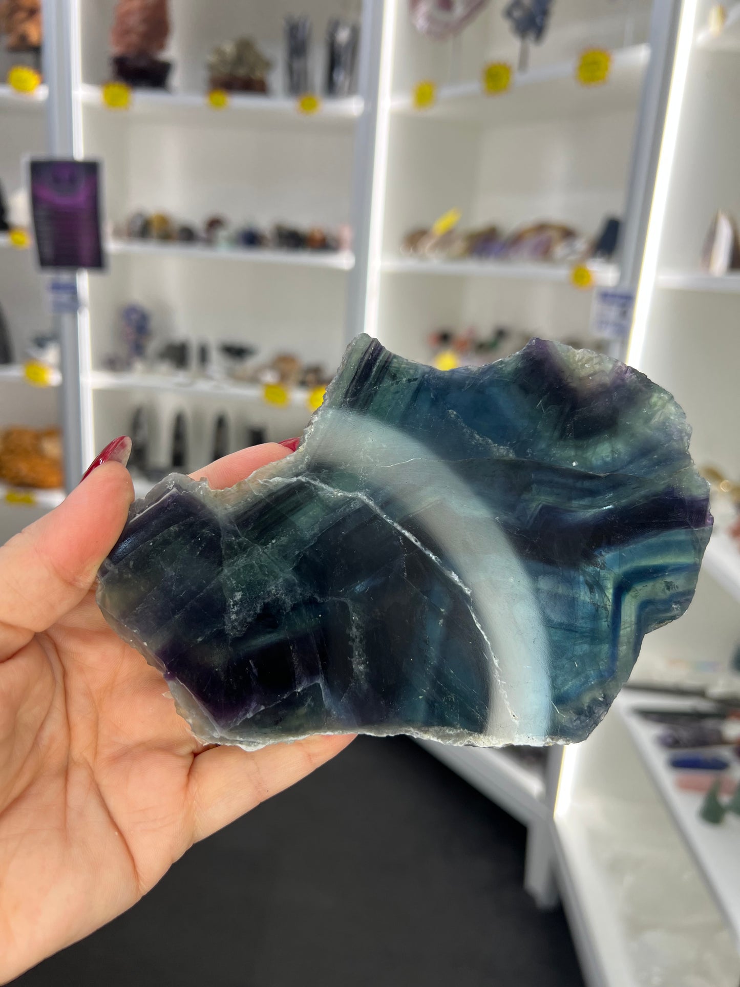 Black Fluorite Slab (UV Reactive)