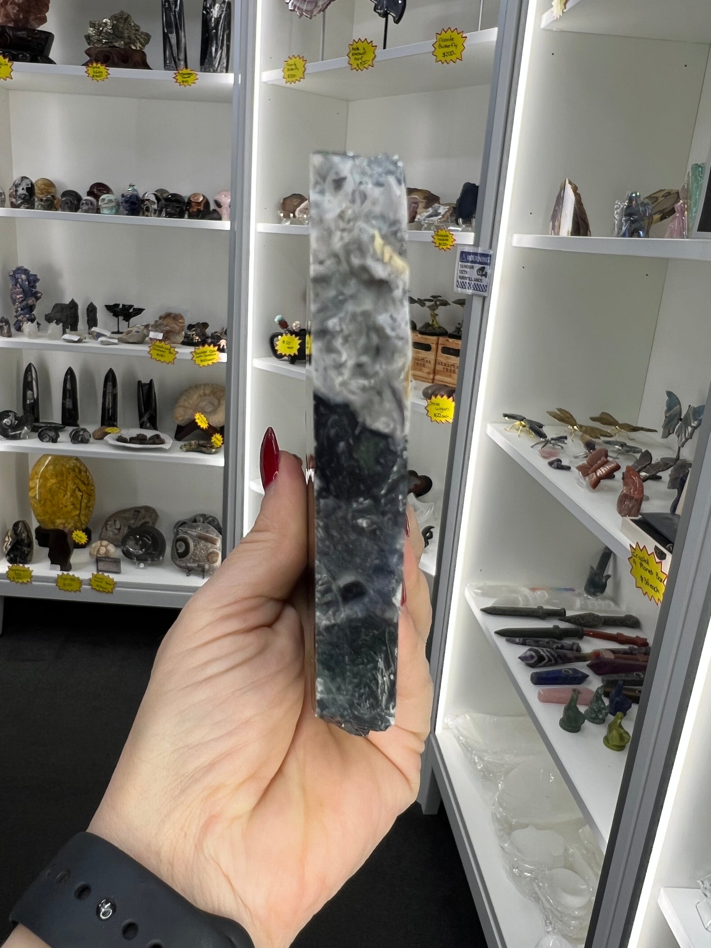 Black Fluorite Slab (UV Reactive)