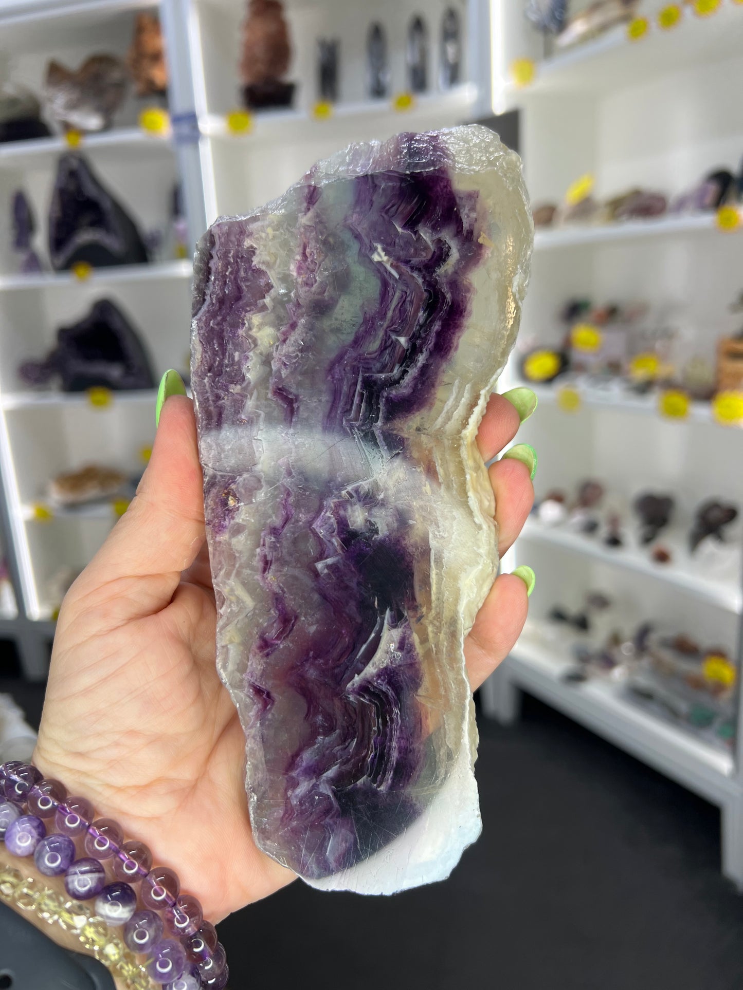 Fluorite Slab on Stand
