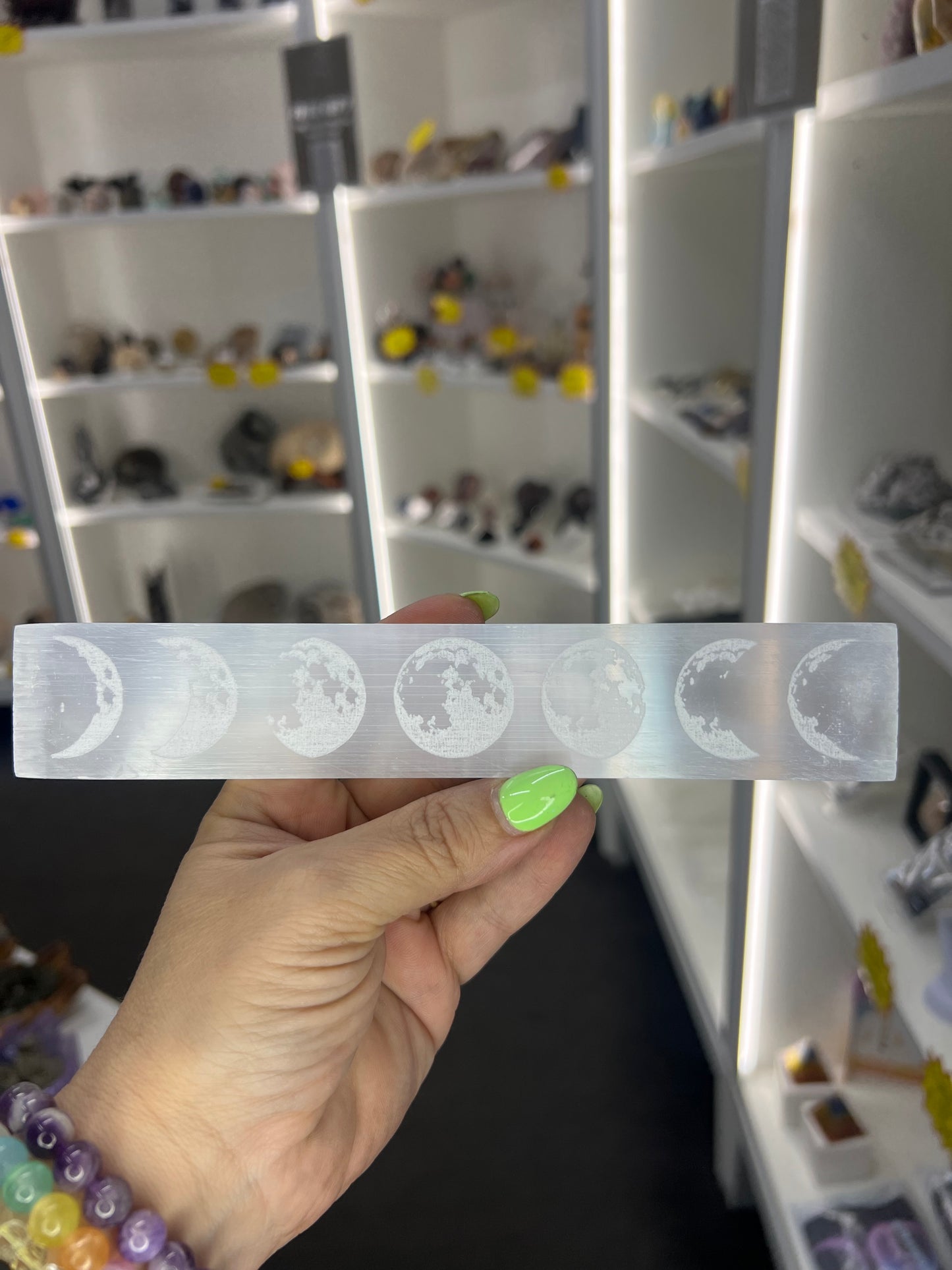 Selenite Moon Phase Charging Ruler