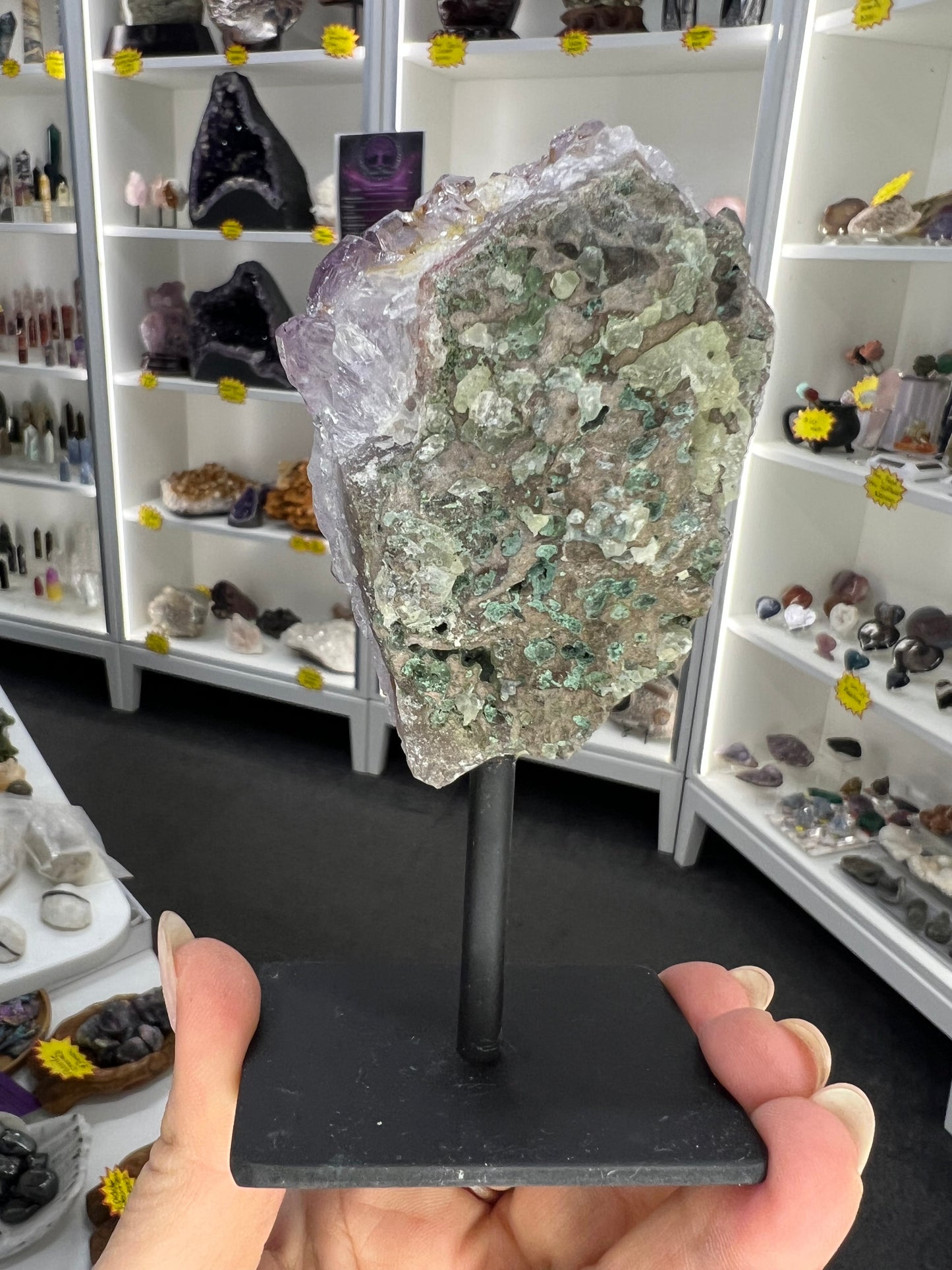 Amethyst Cluster Specimen on Stand