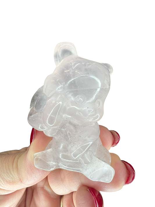 Rose Quartz Winnie the Pooh Carving