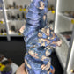 Blue Flower Agate Dragon on Sword