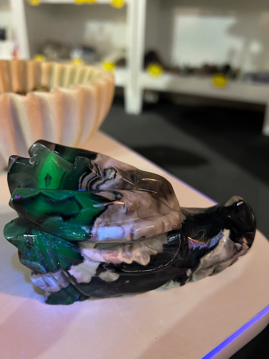 Volcano Agate Dragon Head (UV reactive)