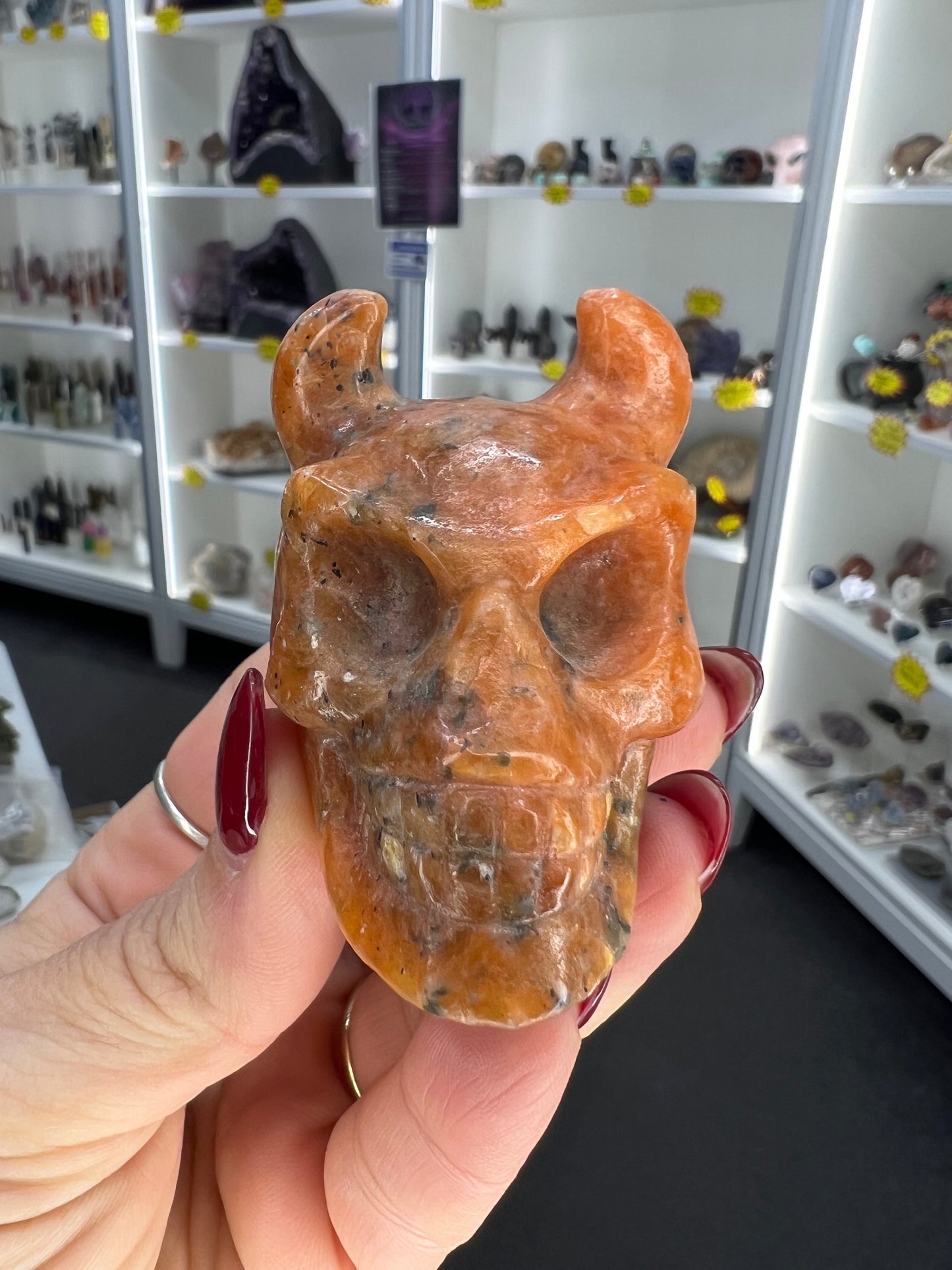 Sunstone Skull with Horns