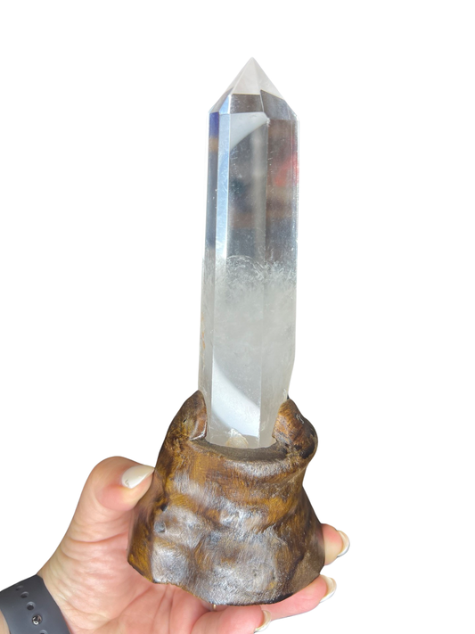 Clear Quartz Tower with Stand
