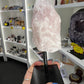 Rose Quartz Raw Specimen on Stand
