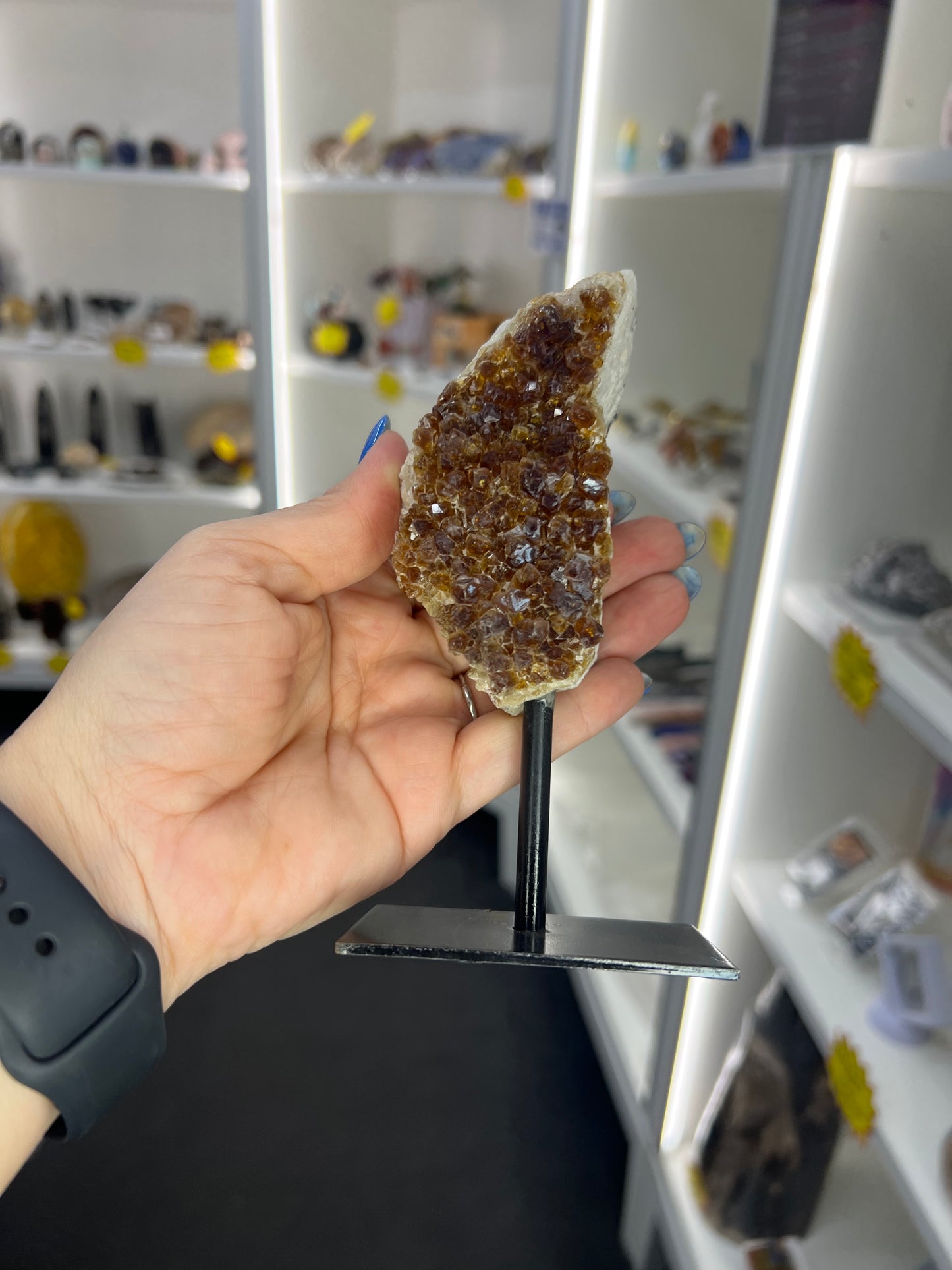 Citrine Cluster Specimen on Stand