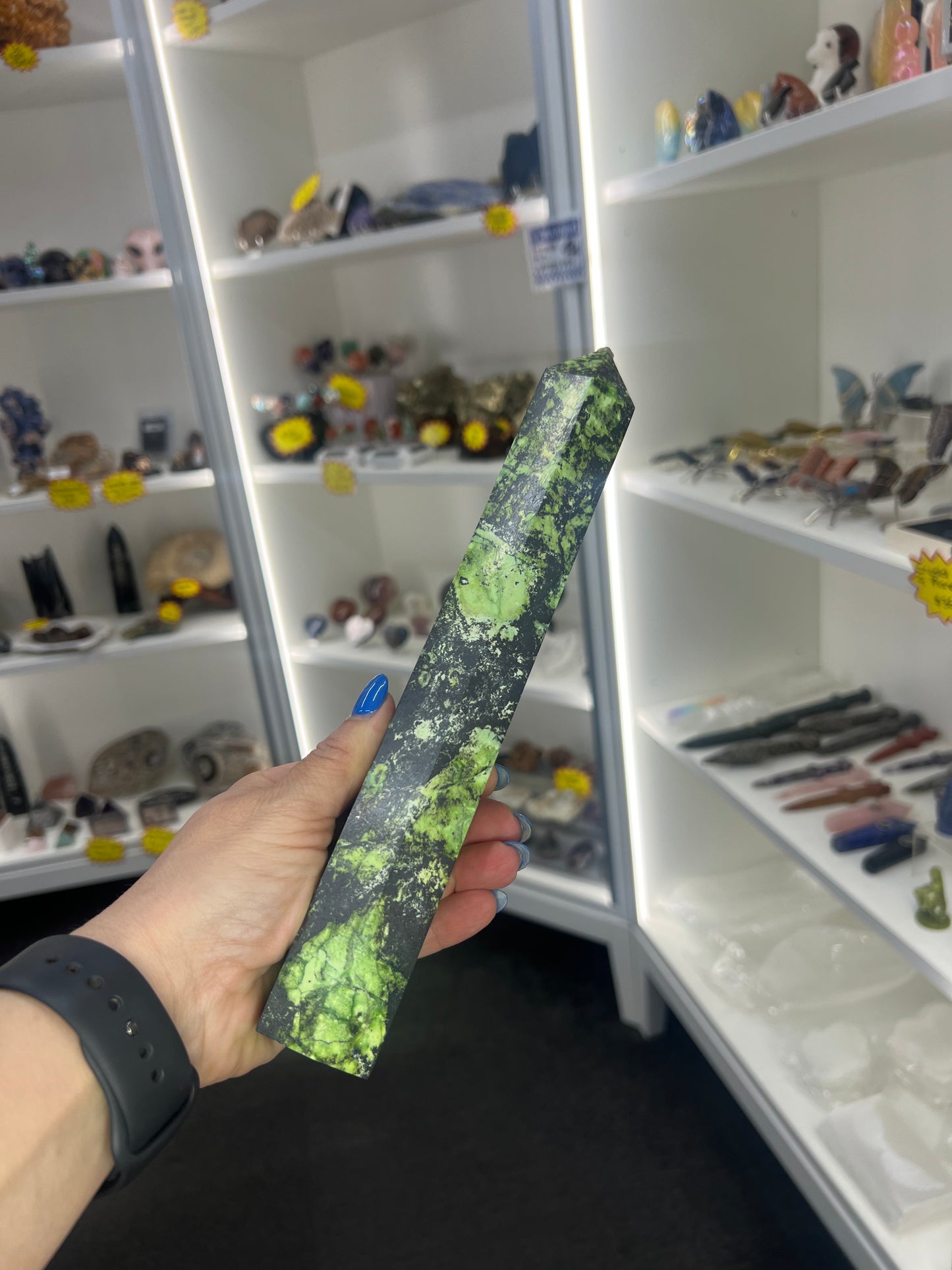 Shungite x Green Opal Tower