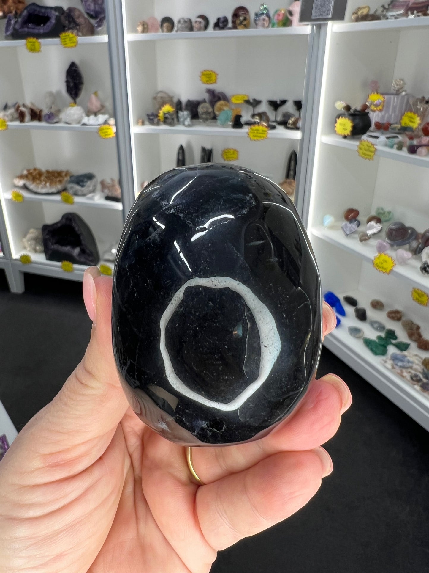 Black Fluorite Skull (UV Reactive)