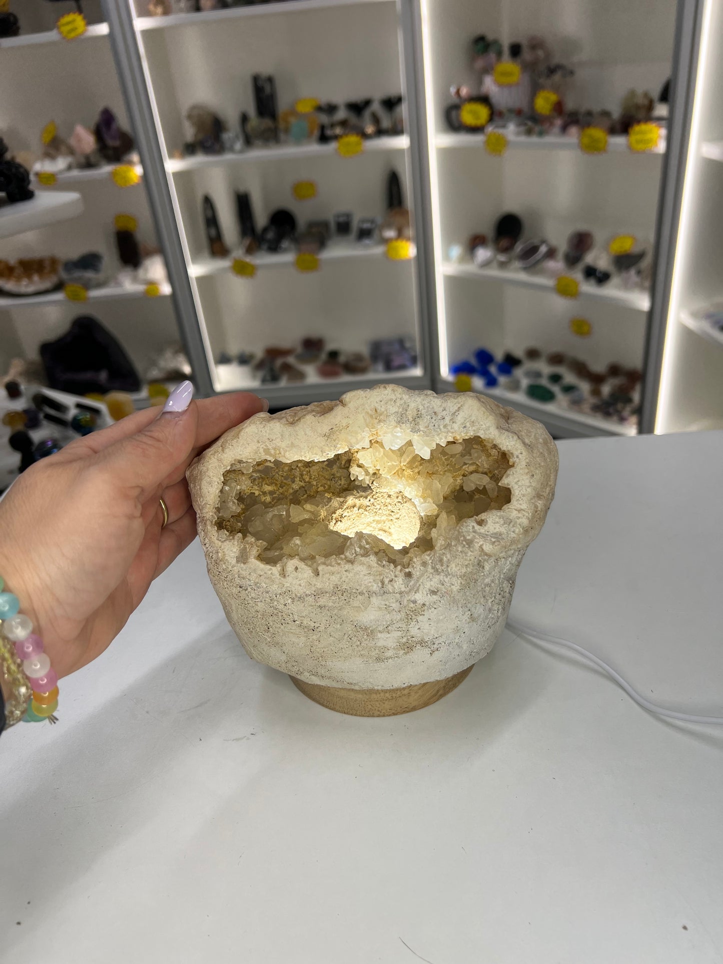 Quartz Geode Lamp