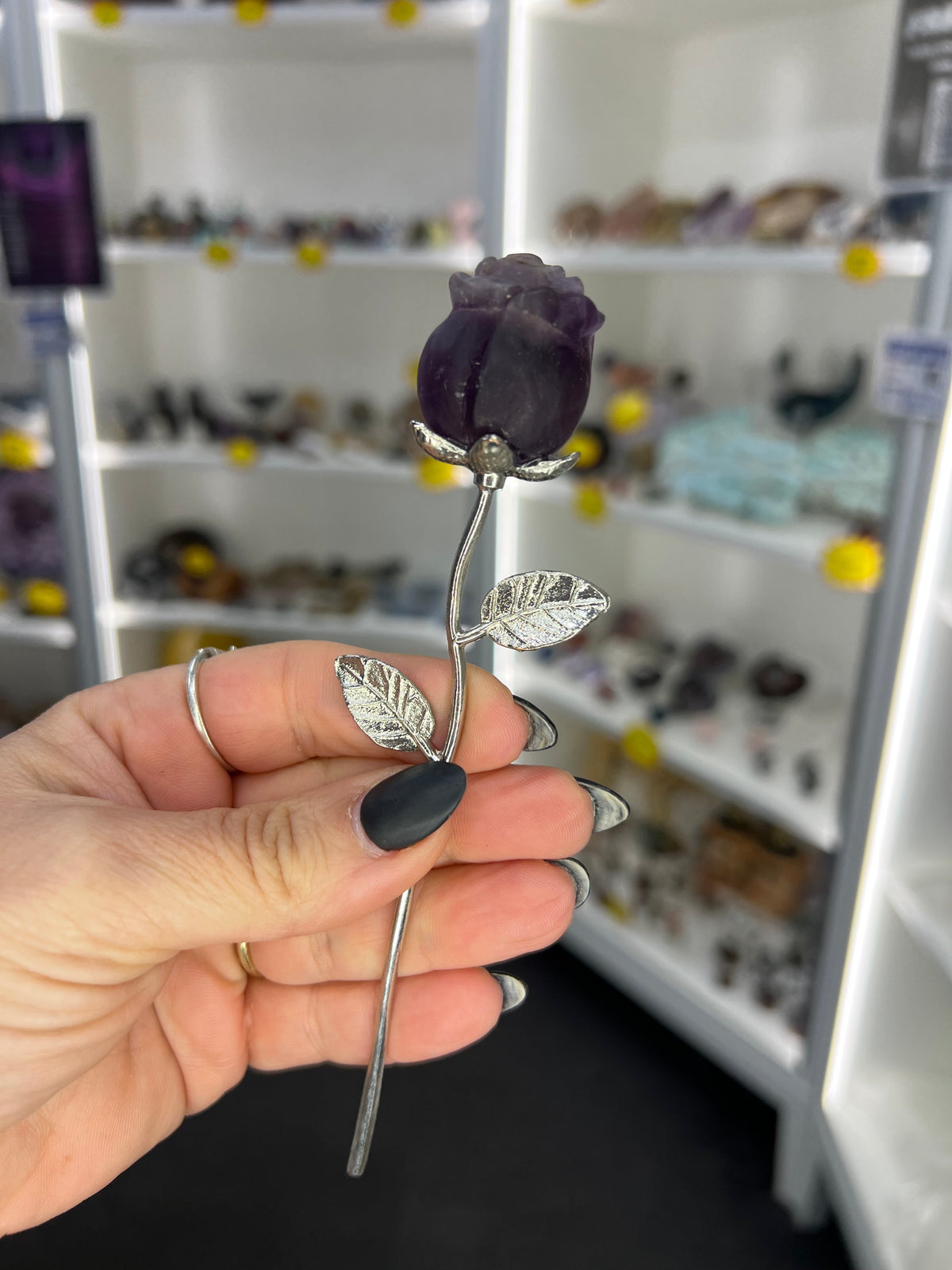 Purple Fluorite Forever Rose