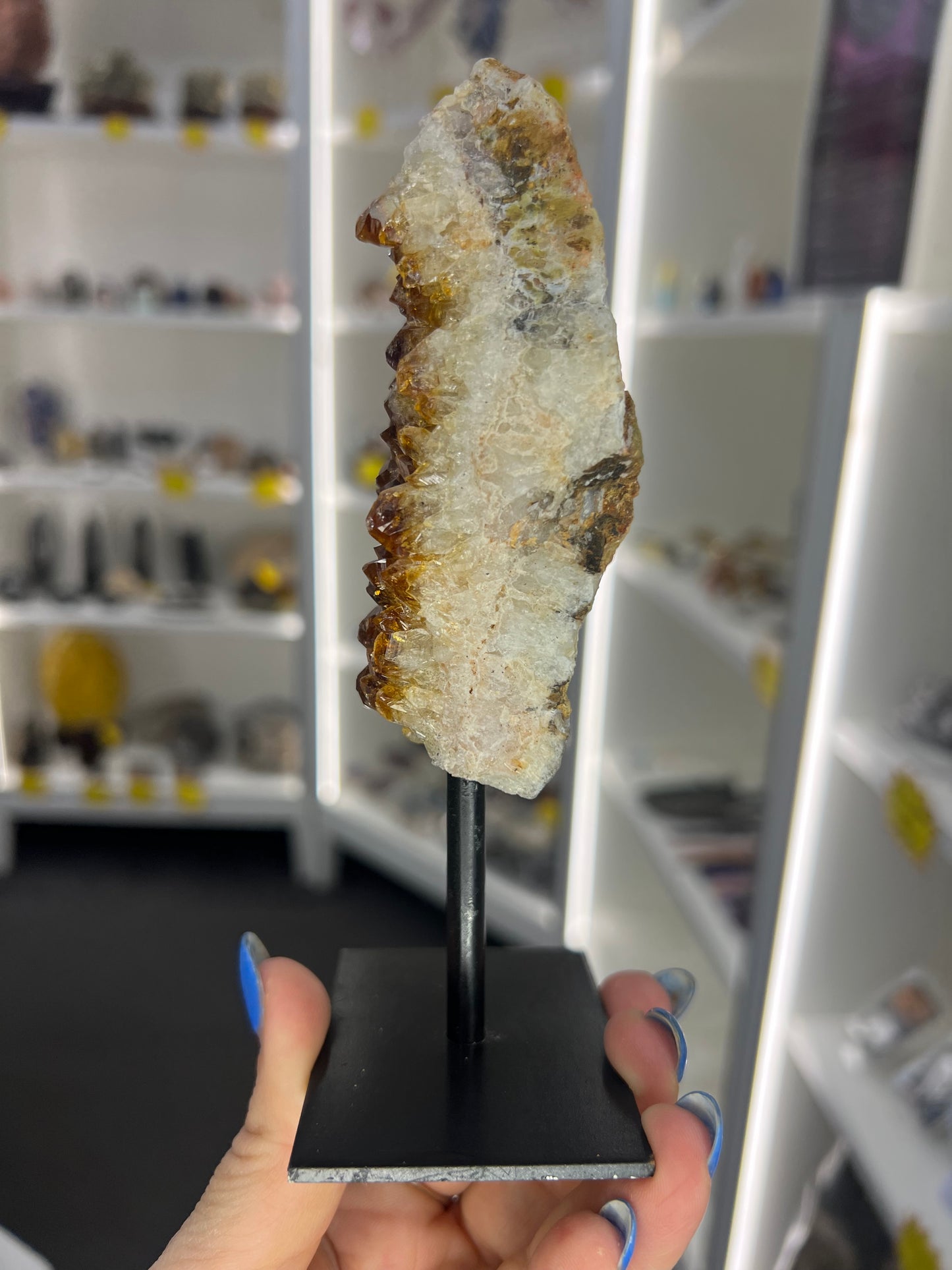Citrine Cluster Specimen on Stand