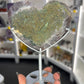 Pink Amethyst Heart on Stand