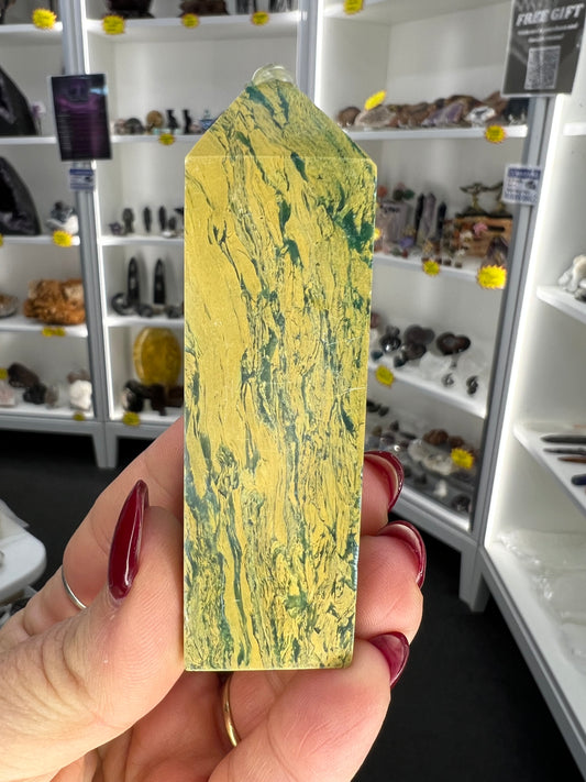 Yellow Unakite Tower