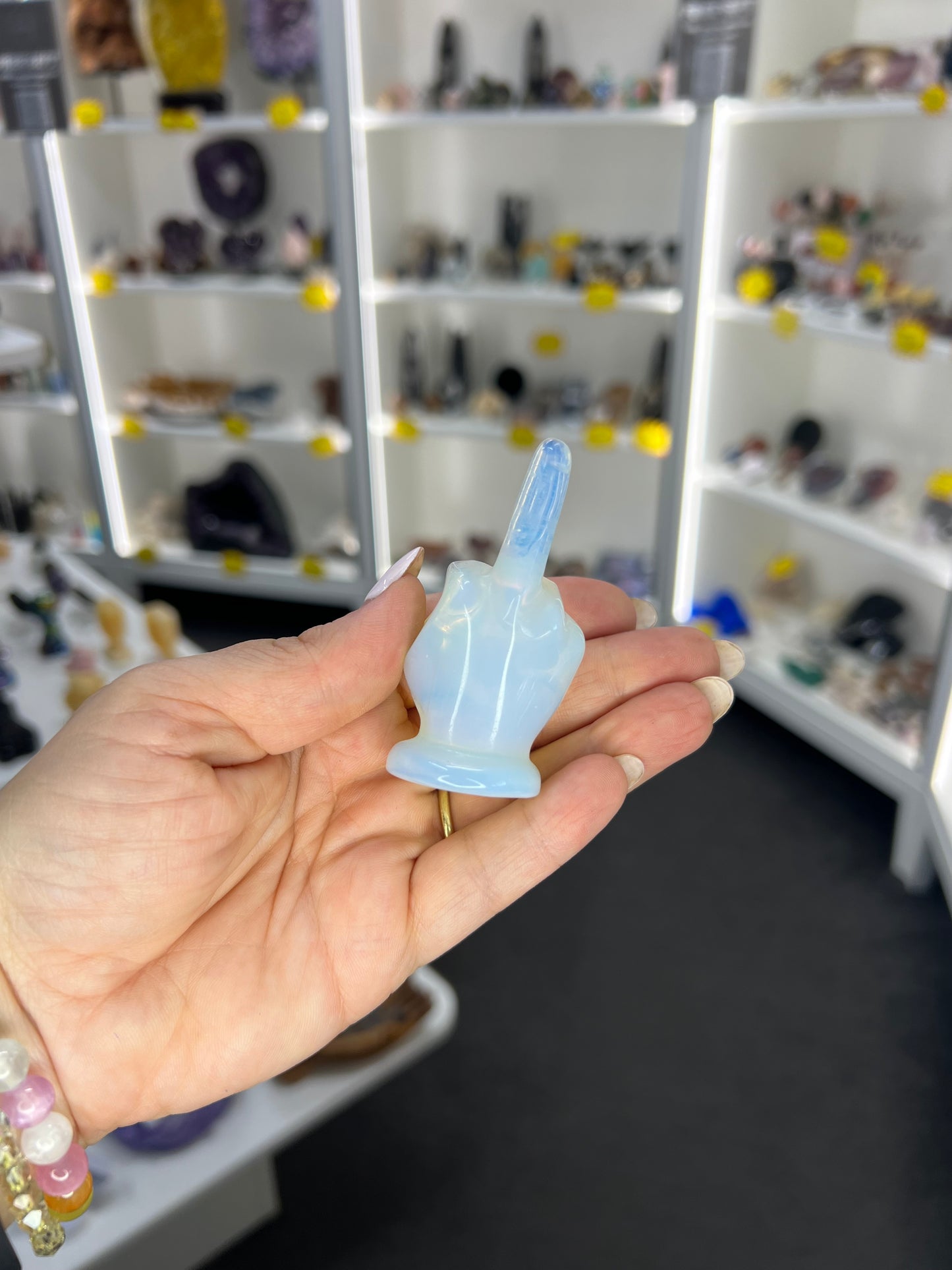 Opalite Middle Finger