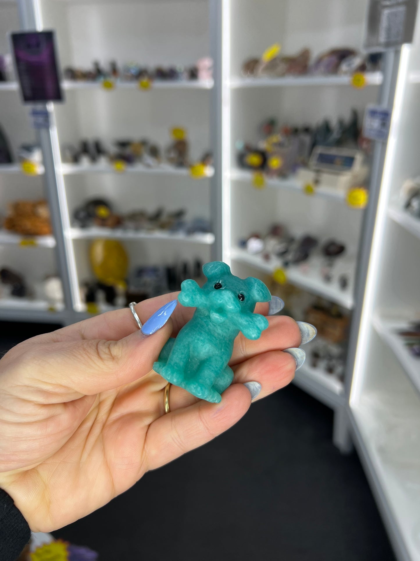 Amazonite Dog with Bone