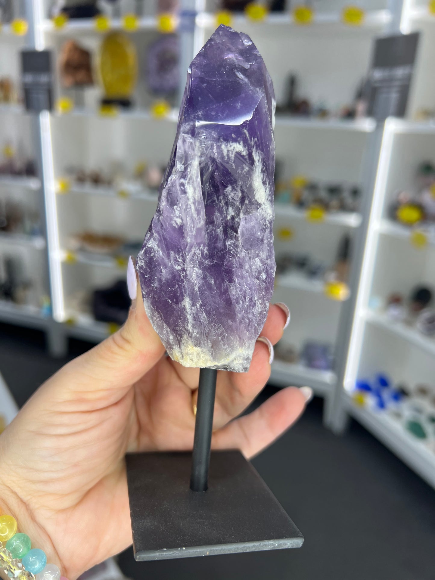 Amethyst Point on Stand