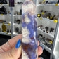 Blue Flower Agate Tower