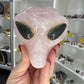 Rose Quartz Alien Head with Labradorite Eyes
