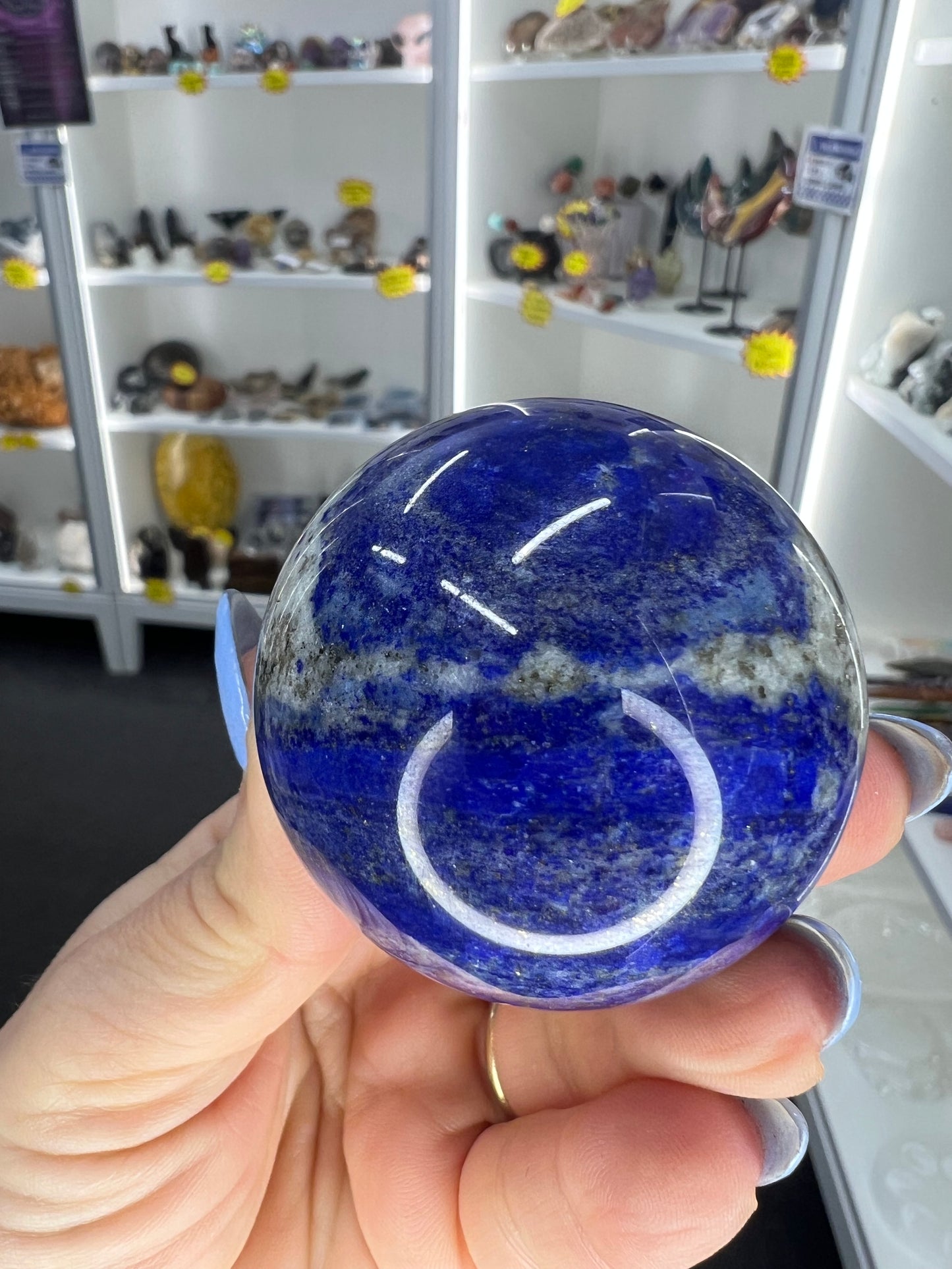 Lapis Lazuli Sphere on Stand