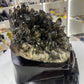 Spectacular Smoky Quartz Cluster on Custom Wooden Stand