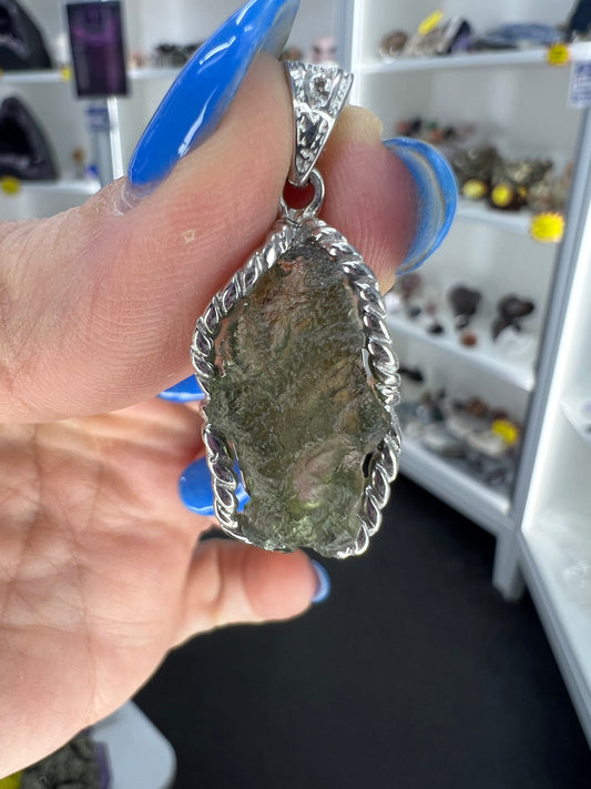 Moldavite Pendant with Authenticity Certificate